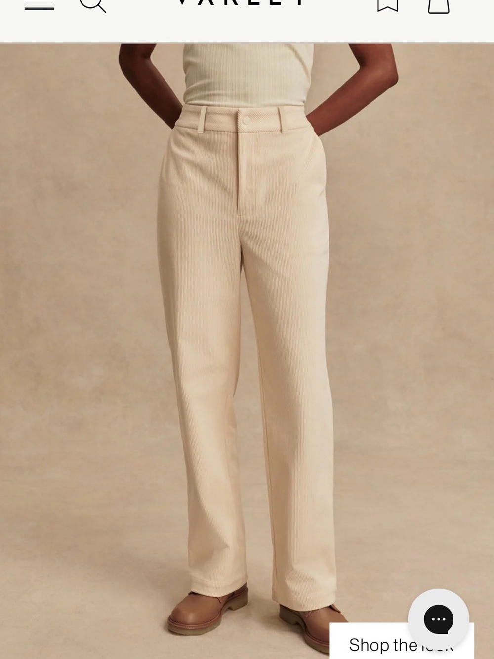 Varley - Ivette Straight Leg Pant 29" Color: Whitecap Grey